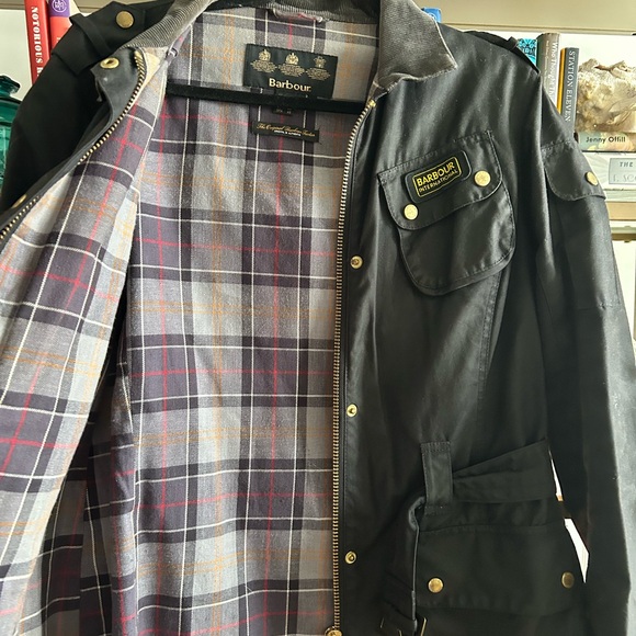Barbour Women’s International Black Moto Waxed Cotton Jacket (US 12) - Picture 3 of 5